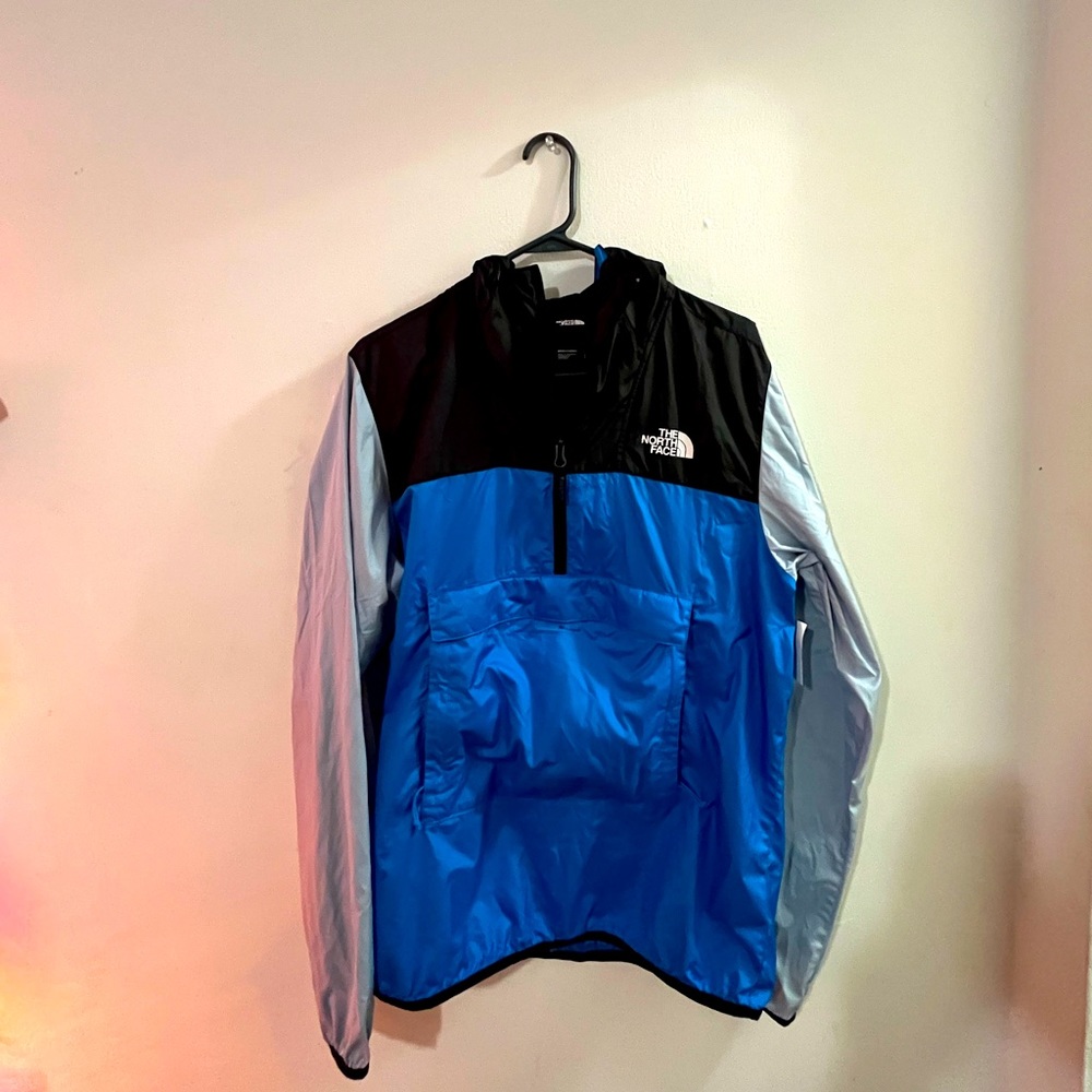 The North Face Blue Rain Jacket/Windbreaker-Mens